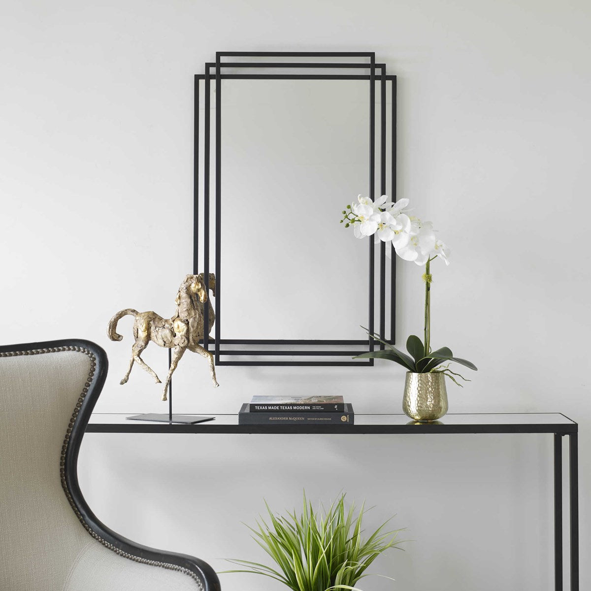 Uttermost Home Decor Uttermost Amherst Black Mirror