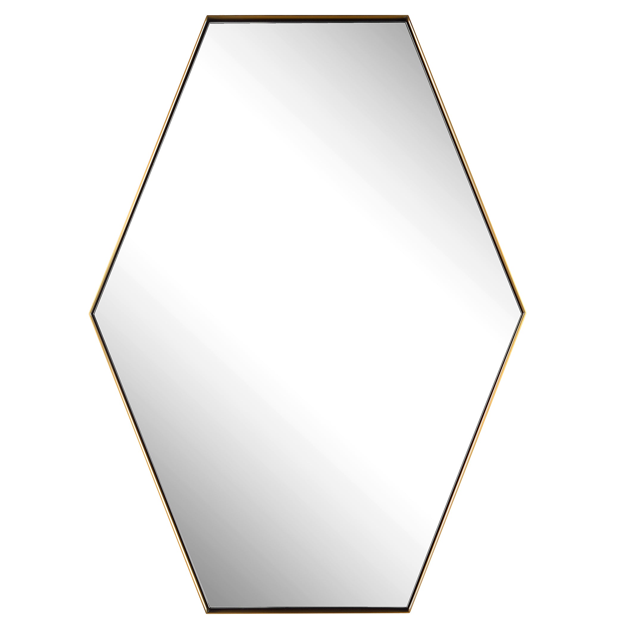 Uttermost Home Decor Uttermost Ankara Brass Hexagon Mirror
