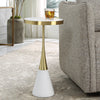 Uttermost Furniture Uttermost Apex White Concrete Accent Table