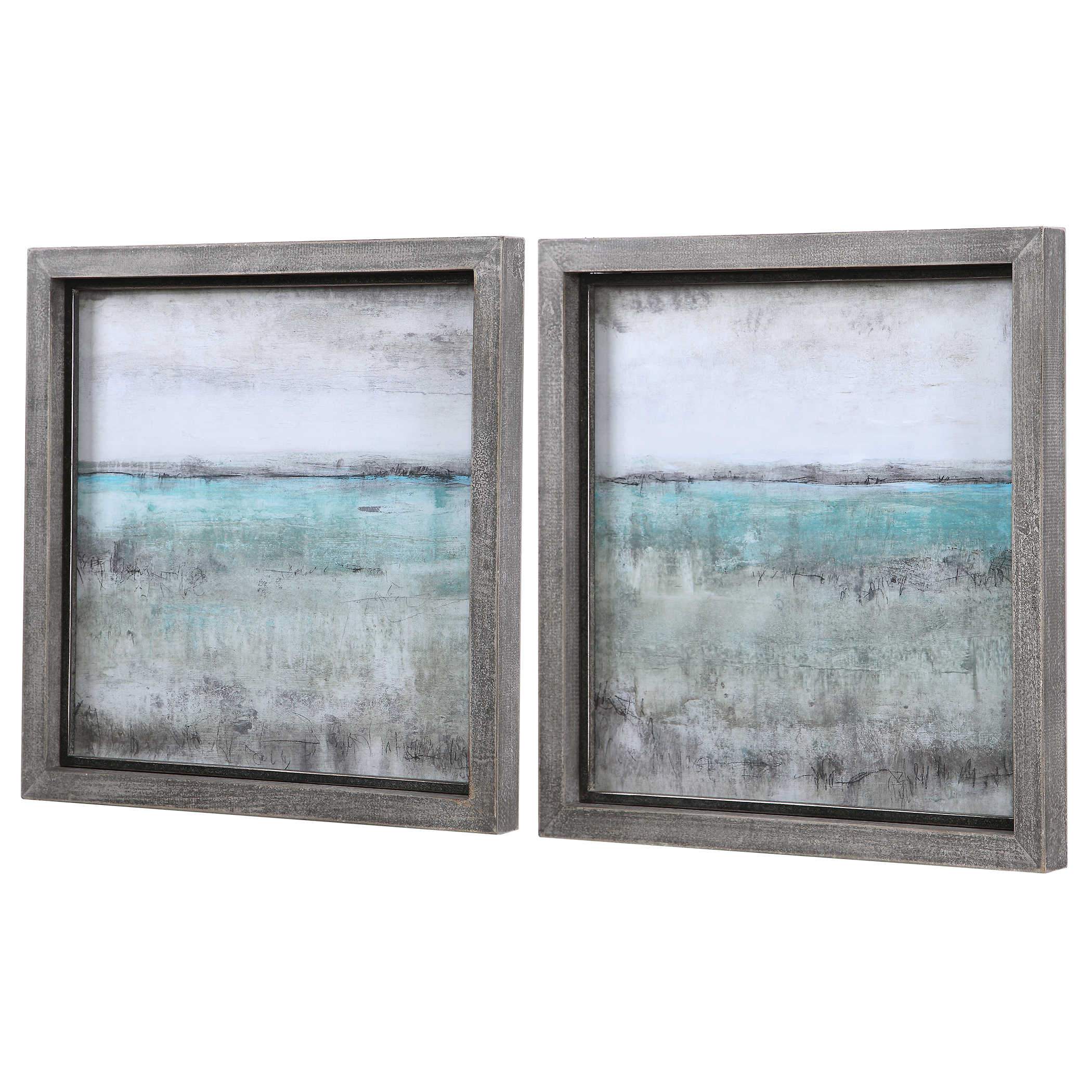 Uttermost Home Uttermost Aqua Horizon Framed Prints, S/2