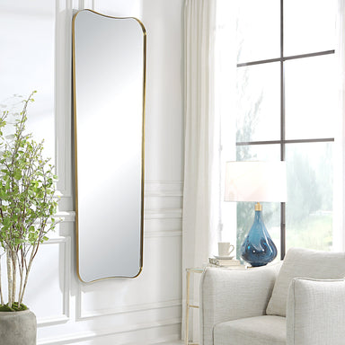 Uttermost Home Decor Motor Freight - Rate to be Quoted Uttermost Belvoir Large Antique Brass Mirror