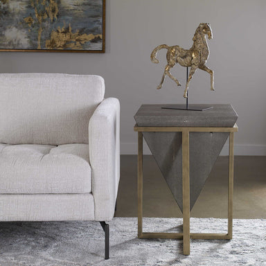 Uttermost Home Uttermost Bertrand Accent Table, Shagreen