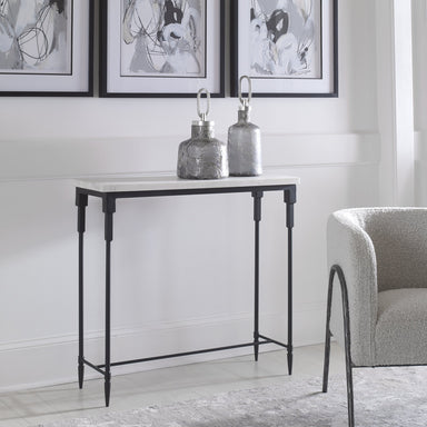 Uttermost Home Motor Freight-Rate To Be Quoted Uttermost Bourges White Marble Console Table