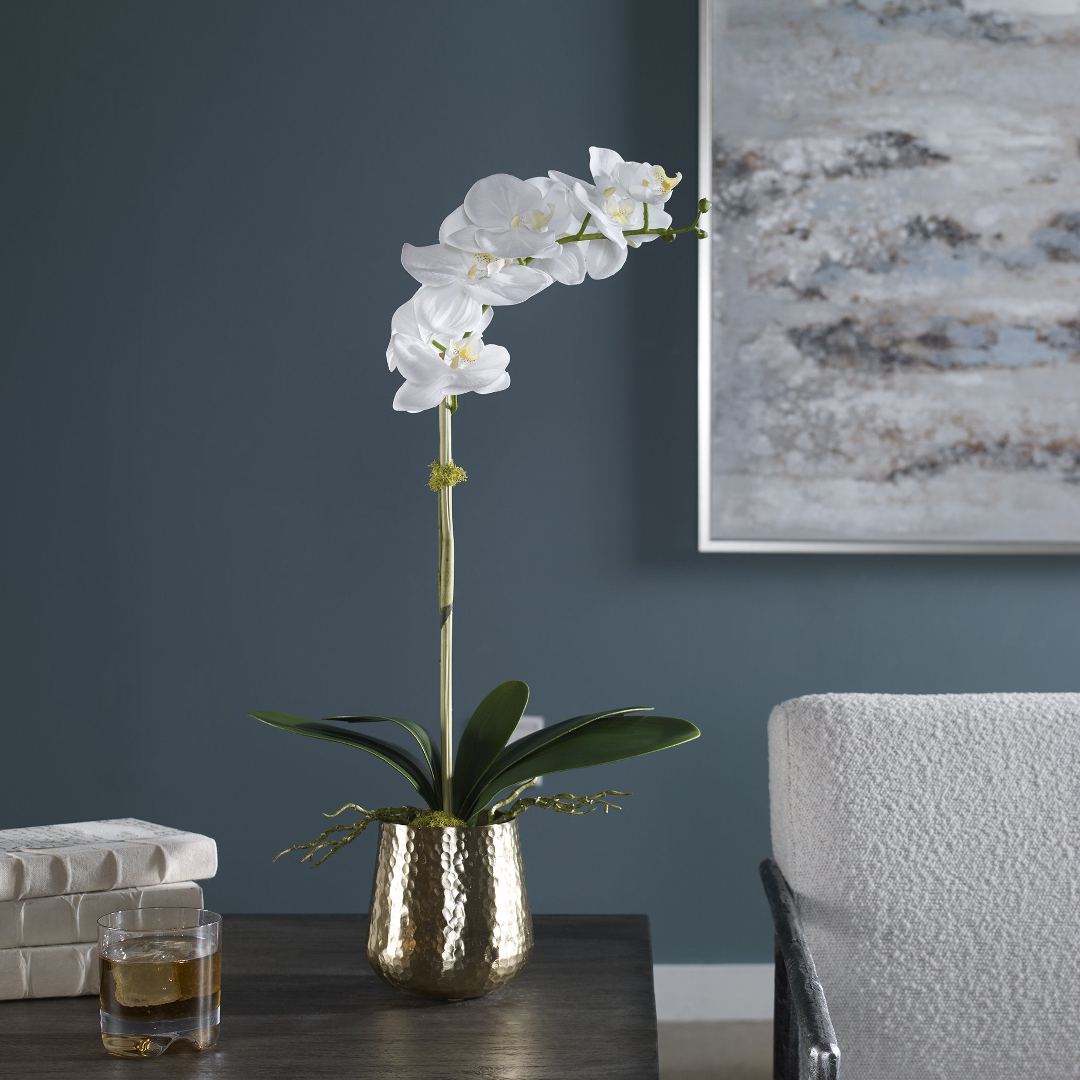 Uttermost Home Uttermost Cami Orchid With Brass Pot