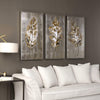 Uttermost Home Uttermost Champagne Leaves Hand Painted Canvases, S/3