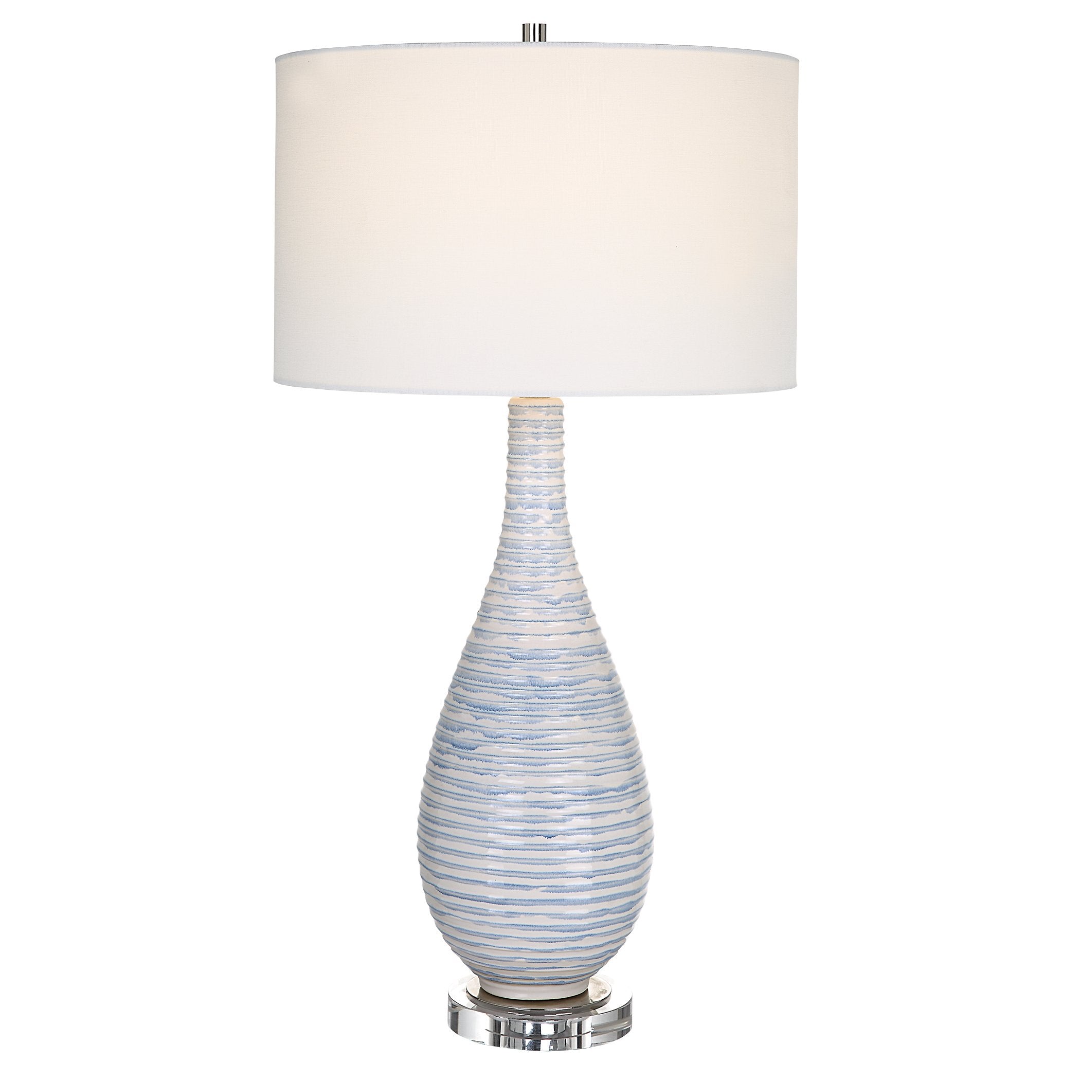 Uttermost Home Uttermost Clariot Ribbed Blue Table Lamp