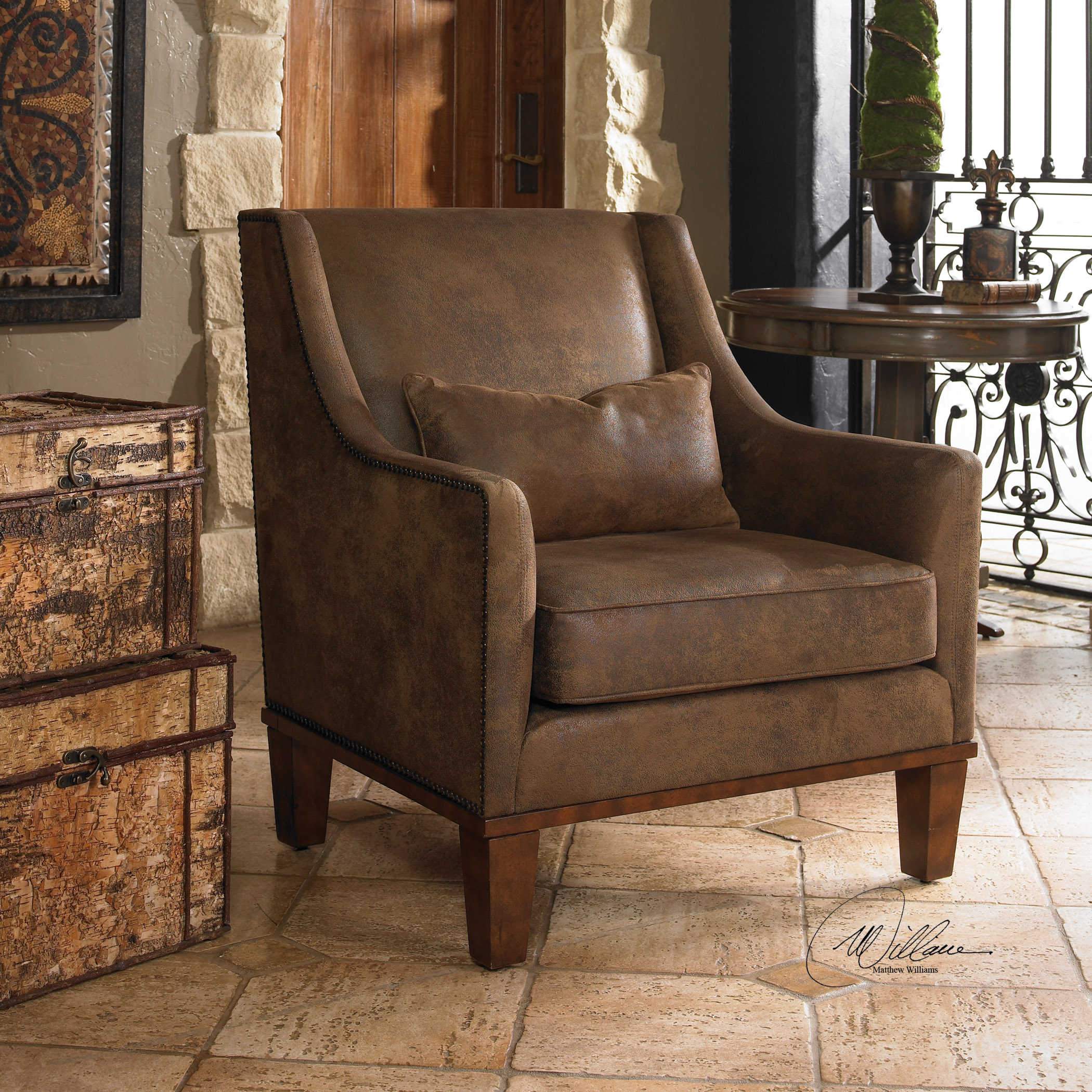 Uttermost Home Motor Freight - Rate to be Quoted Uttermost Clay Armchair