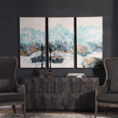 Uttermost Home Uttermost Crashing Waves Hand Painted Canvases, S/3