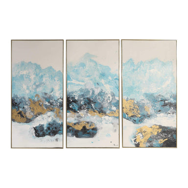 Uttermost Home Uttermost Crashing Waves Hand Painted Canvases, S/3