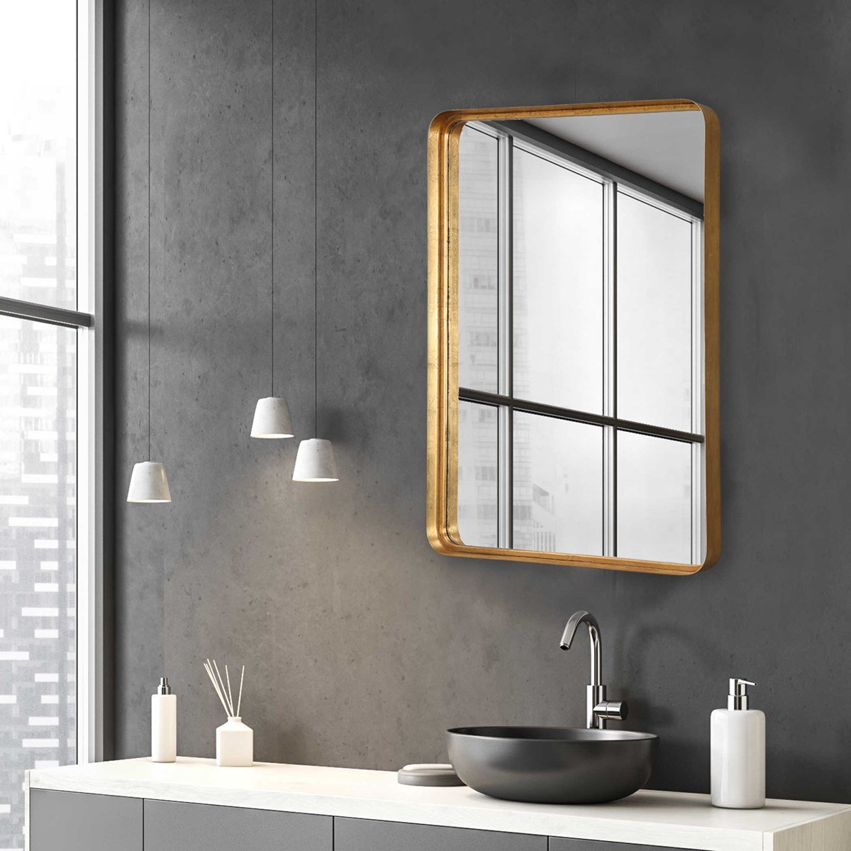 Uttermost Home Uttermost Crofton Gold Large Mirror