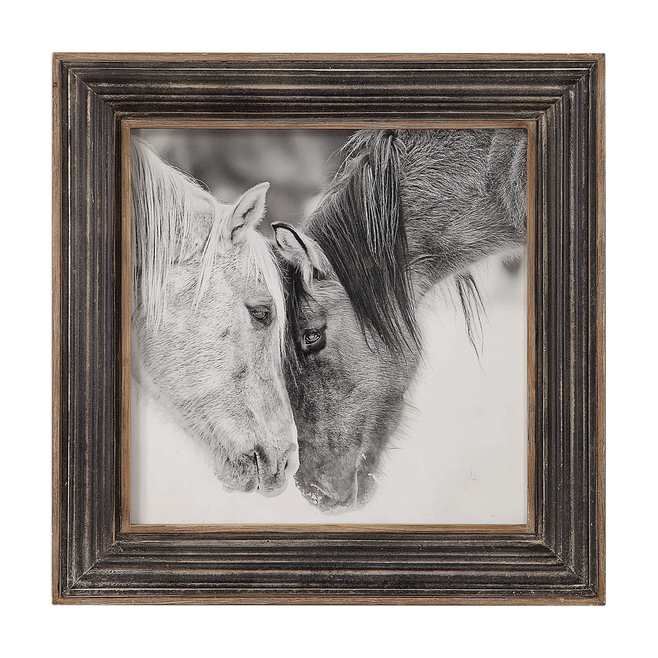 Uttermost Home Uttermost Custom Black and White Horses Framed Print