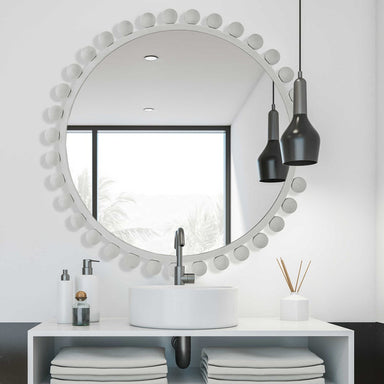 Uttermost Home Decor Motor Freight-Rate to be Quoted Uttermost Cyra White Round Mirror