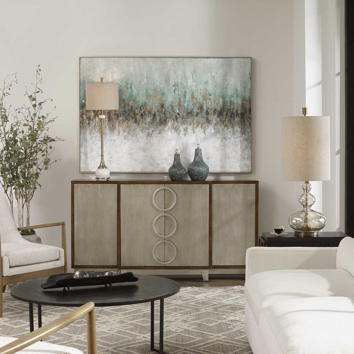 Uttermost Home Decor Motor Freight-Rate to be Quoted Uttermost Divide Hand Painted Canvas