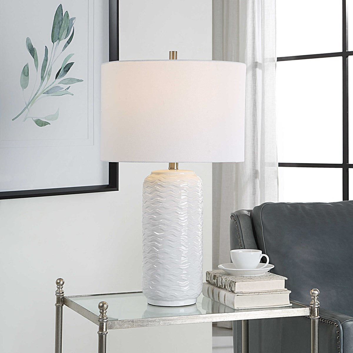 Uttermost Lighting Uttermost Foster Coastal Table Lamp - White