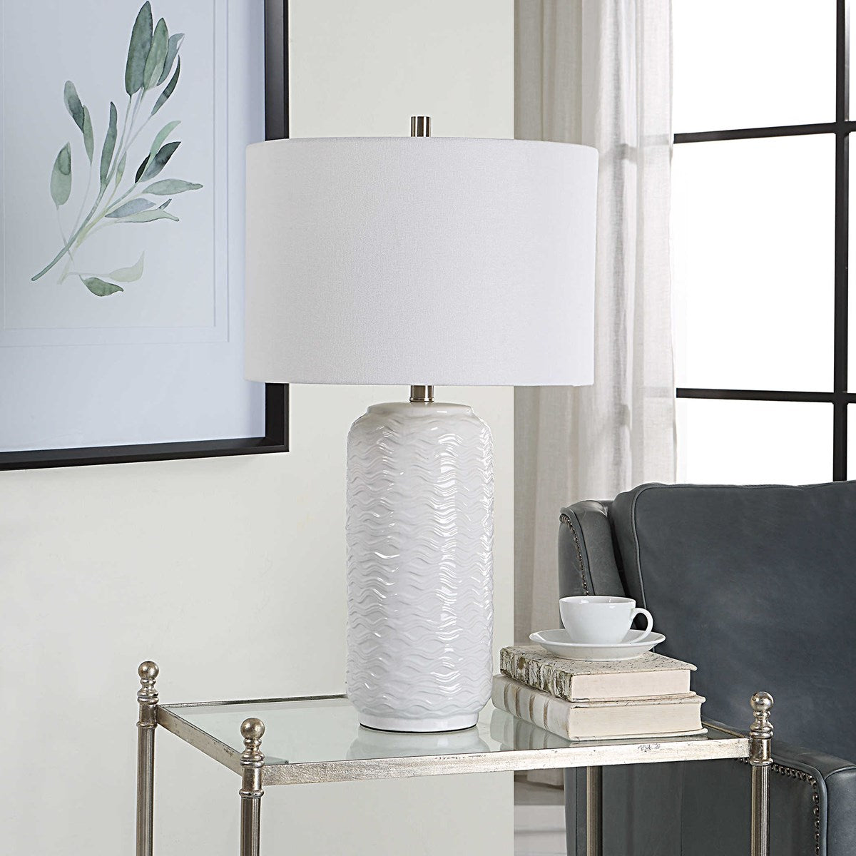 Uttermost Lighting Uttermost Foster Coastal Table Lamp - White