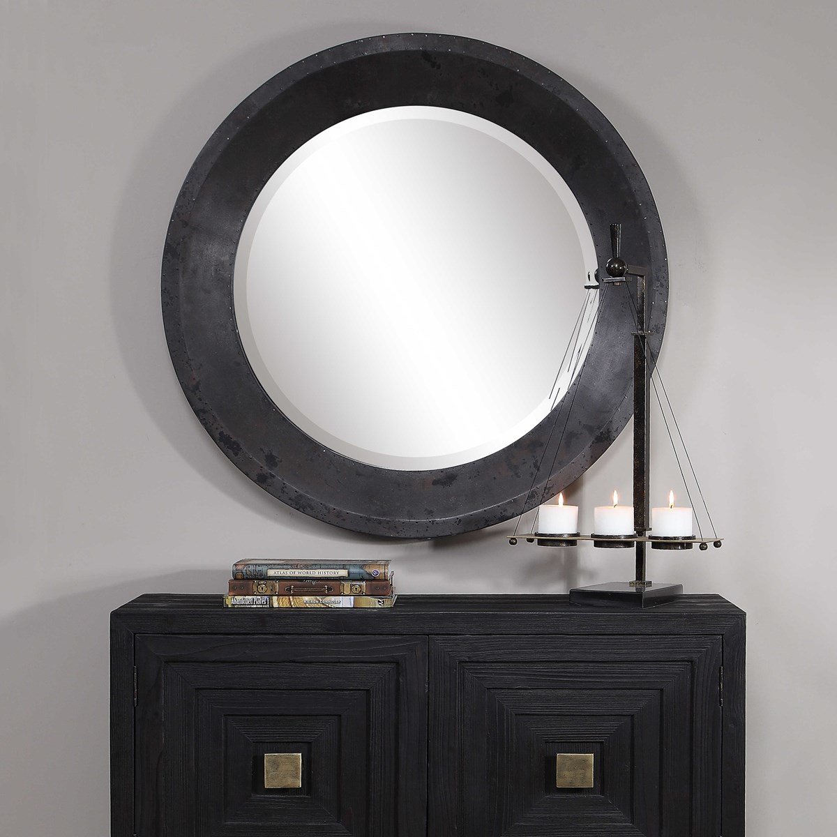 Uttermost Home Oversized Uttermost Frazier Round Mirror
