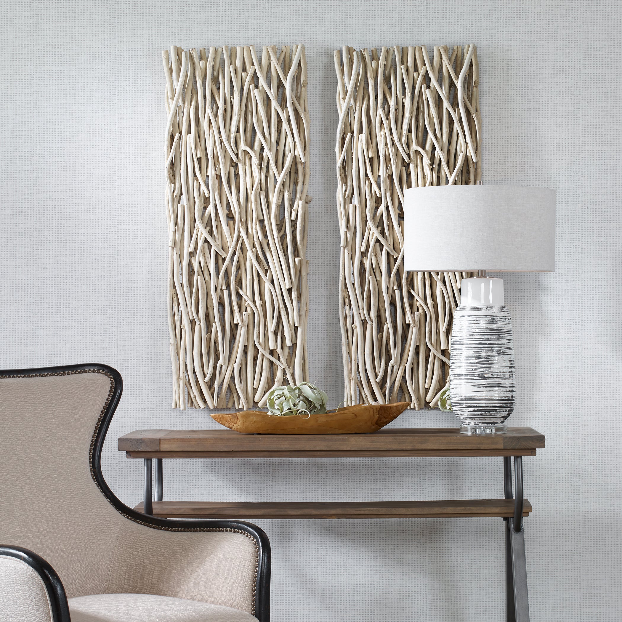 Uttermost Home Decor Uttermost Gathered Teak Bleached Wood Wall Decor