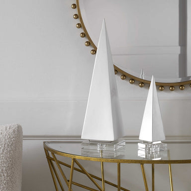 Uttermost Home Decor Uttermost Great Pyramids White, S/2