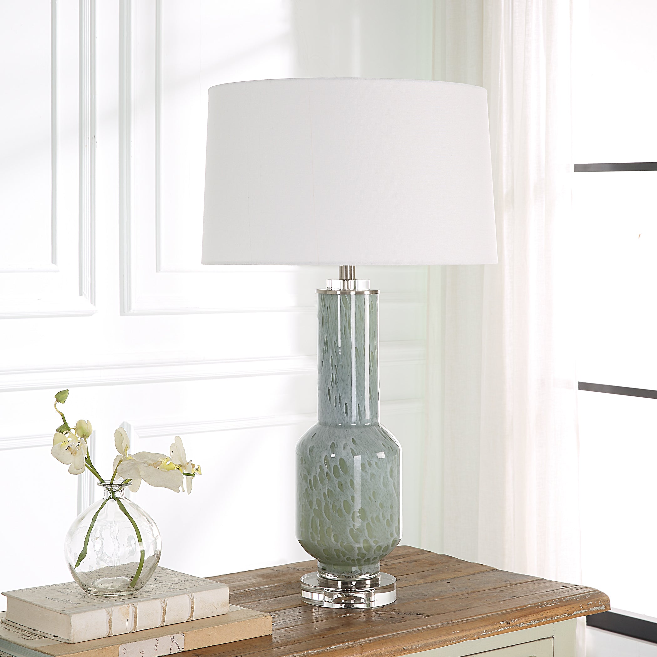 Uttermost Lighting Uttermost Imperia Aqua Gray Table Lamp