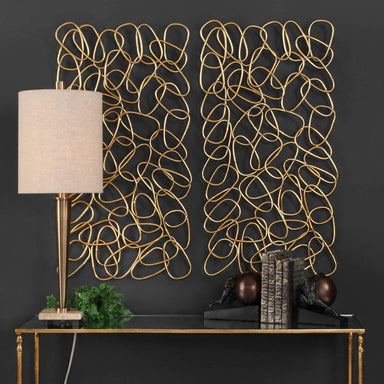 Uttermost Home Uttermost In the Loop Metal Wall Panels, S/2