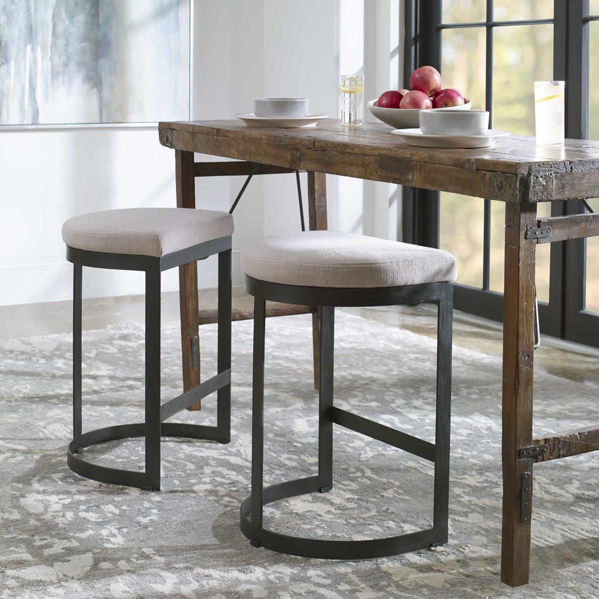 Uttermost Home Uttermost Ivanna Counter Stool, Black
