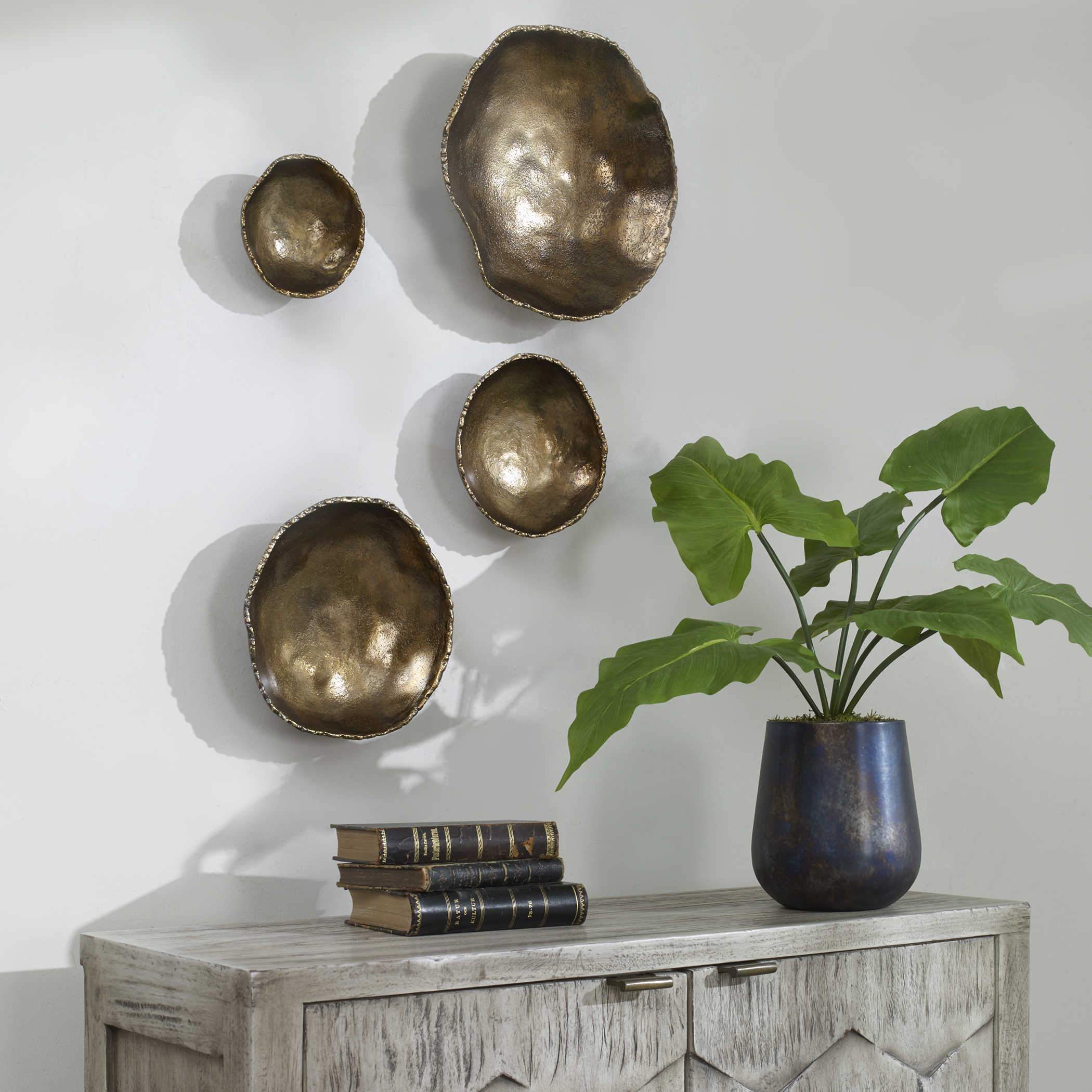 Uttermost Home Uttermost Lucky Coins Metal Wall Decor, S/4