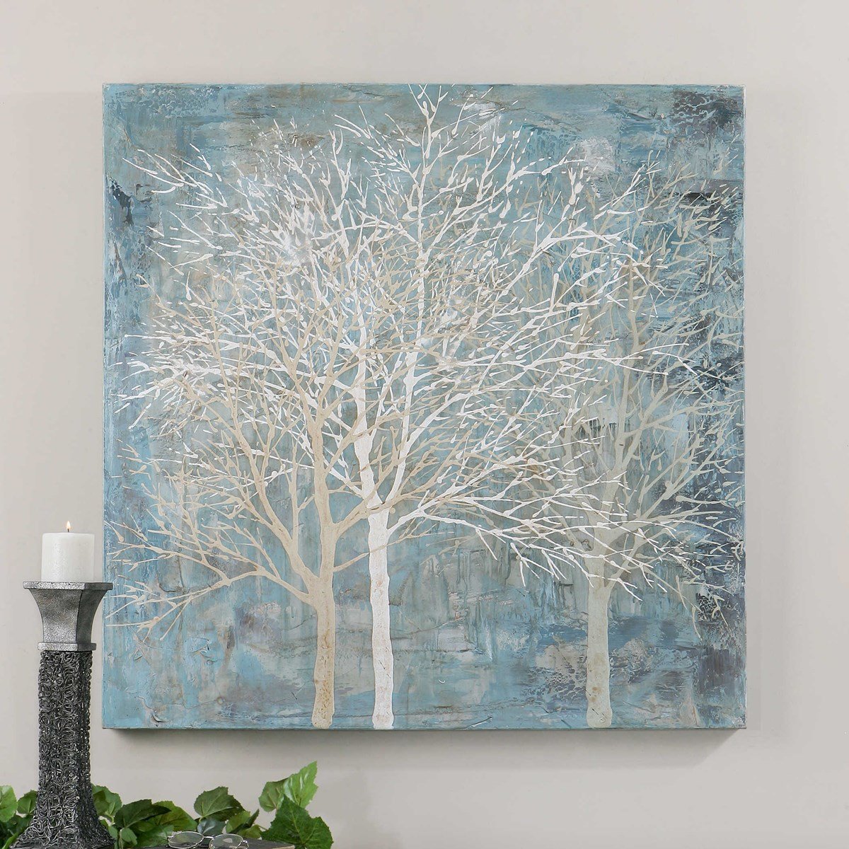 Uttermost Home Oversized Uttermost Muted Silhouette Hand Painted Canvas