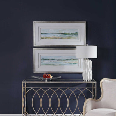 Uttermost Home Oversized Uttermost Panoramic Seascape Framed Prints, S/2