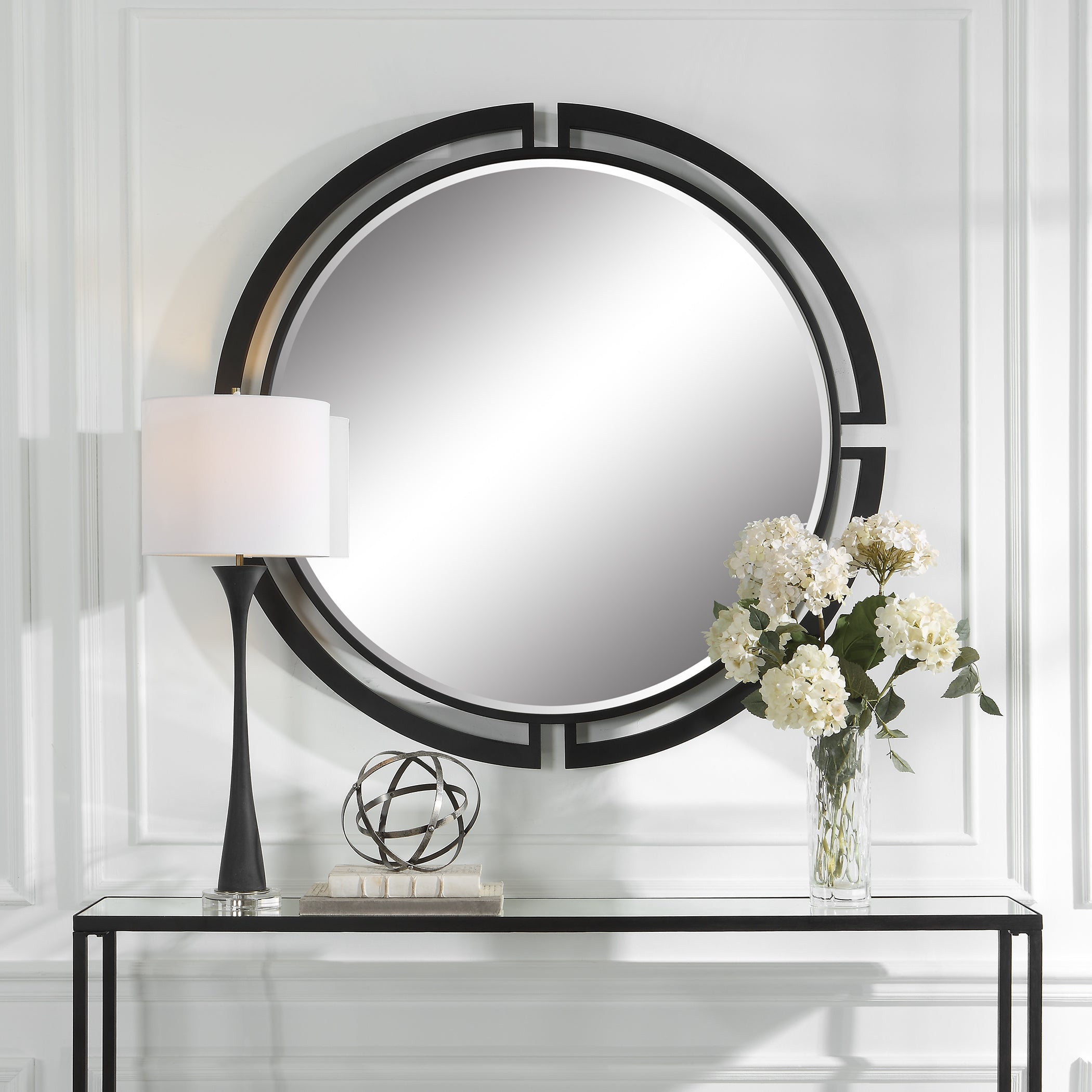 Uttermost Home Decor Motor Freight - Rate to be Quoted Uttermost Quadrant Modern Round Mirror
