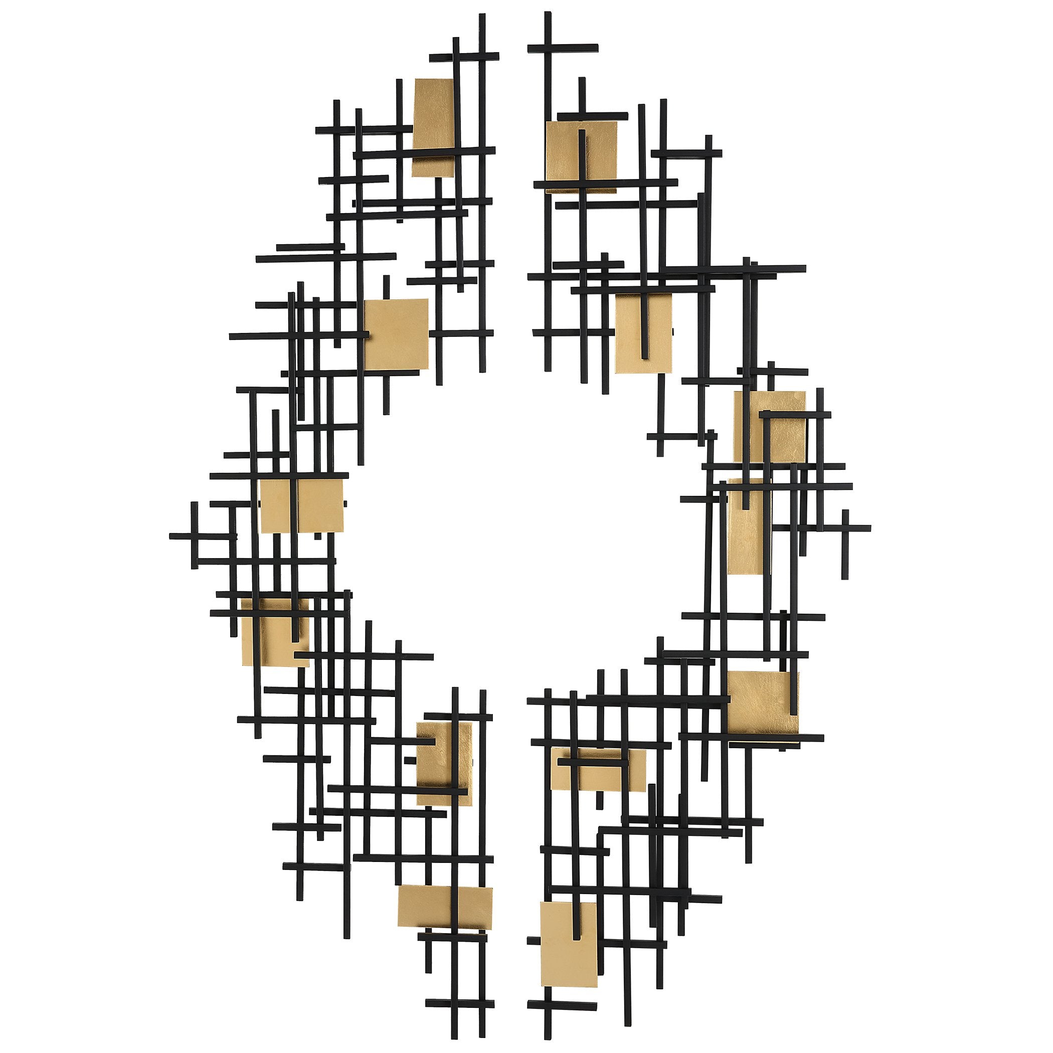 Uttermost Home Uttermost Reflection Metal Grid Wall Decor, S/2
