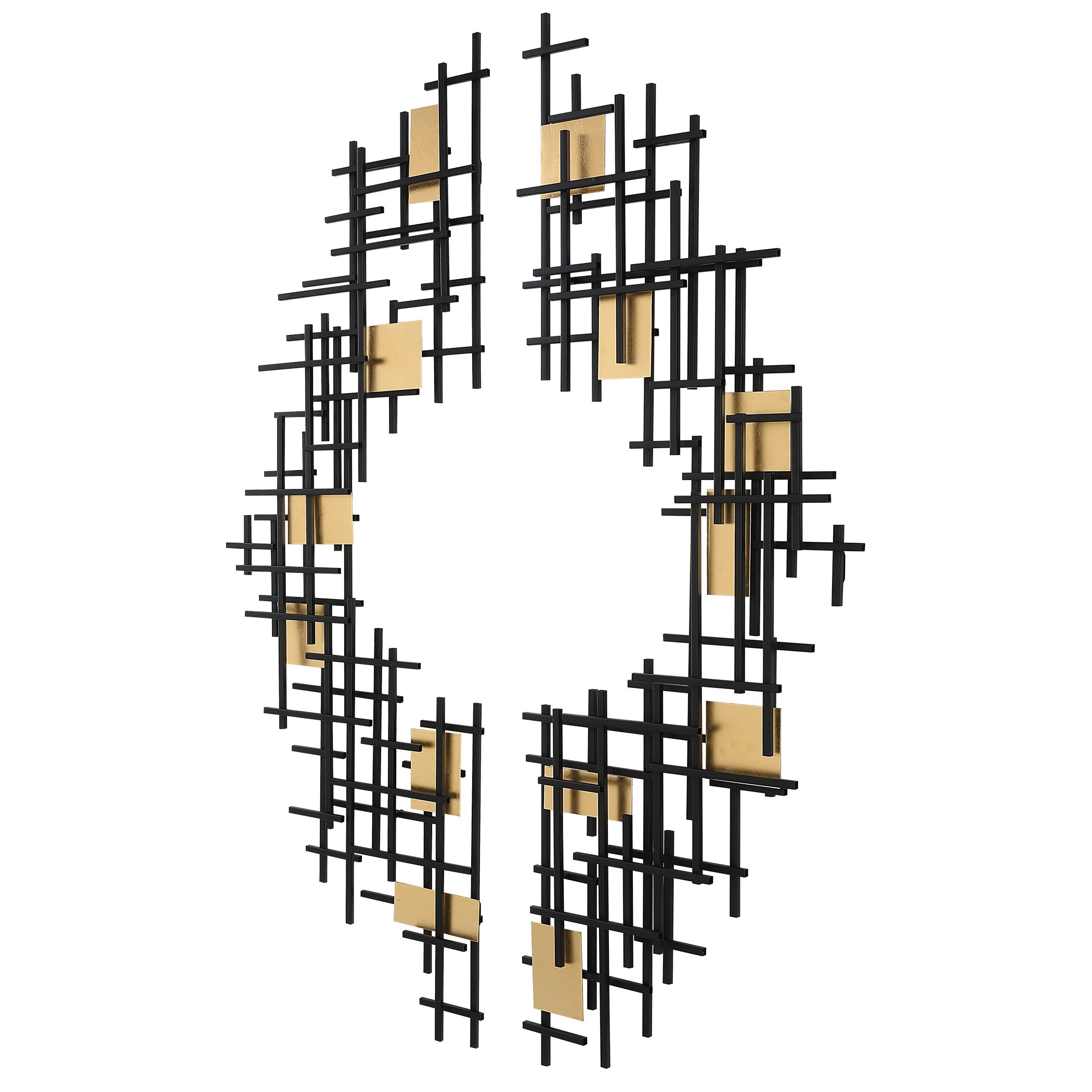 Uttermost Home Uttermost Reflection Metal Grid Wall Decor, S/2