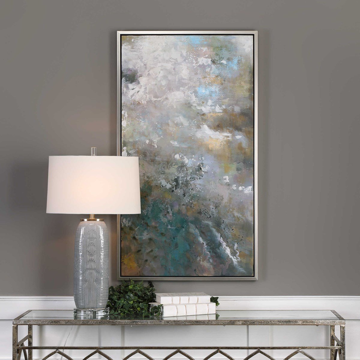 Uttermost Home Oversized Uttermost Roaring Thunder Hand Painted Canvas