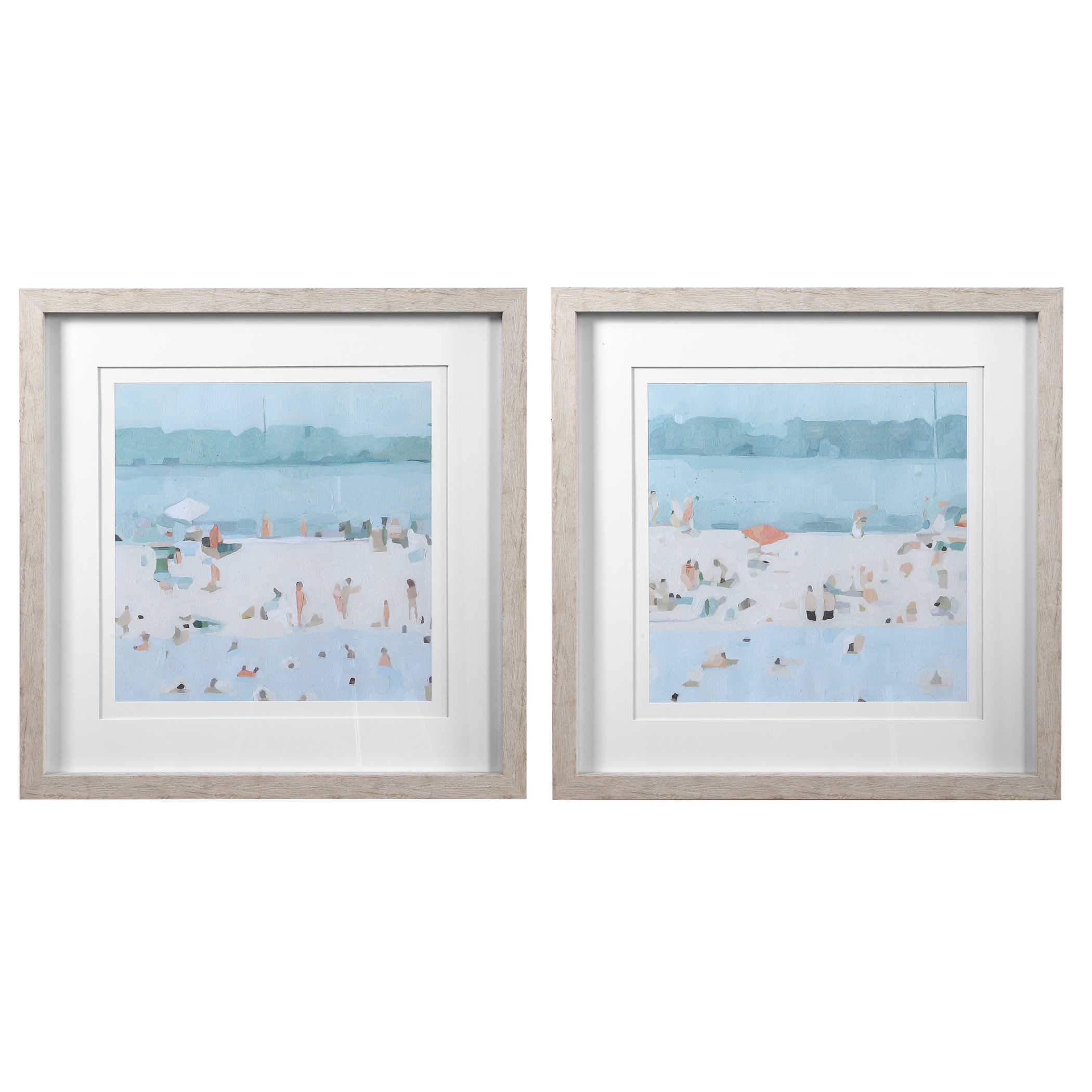 Uttermost Home Uttermost Sea Glass Sandbar Framed Prints, S/2
