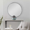 Uttermost Home Decor Uttermost Taza Antique White Round Mirror