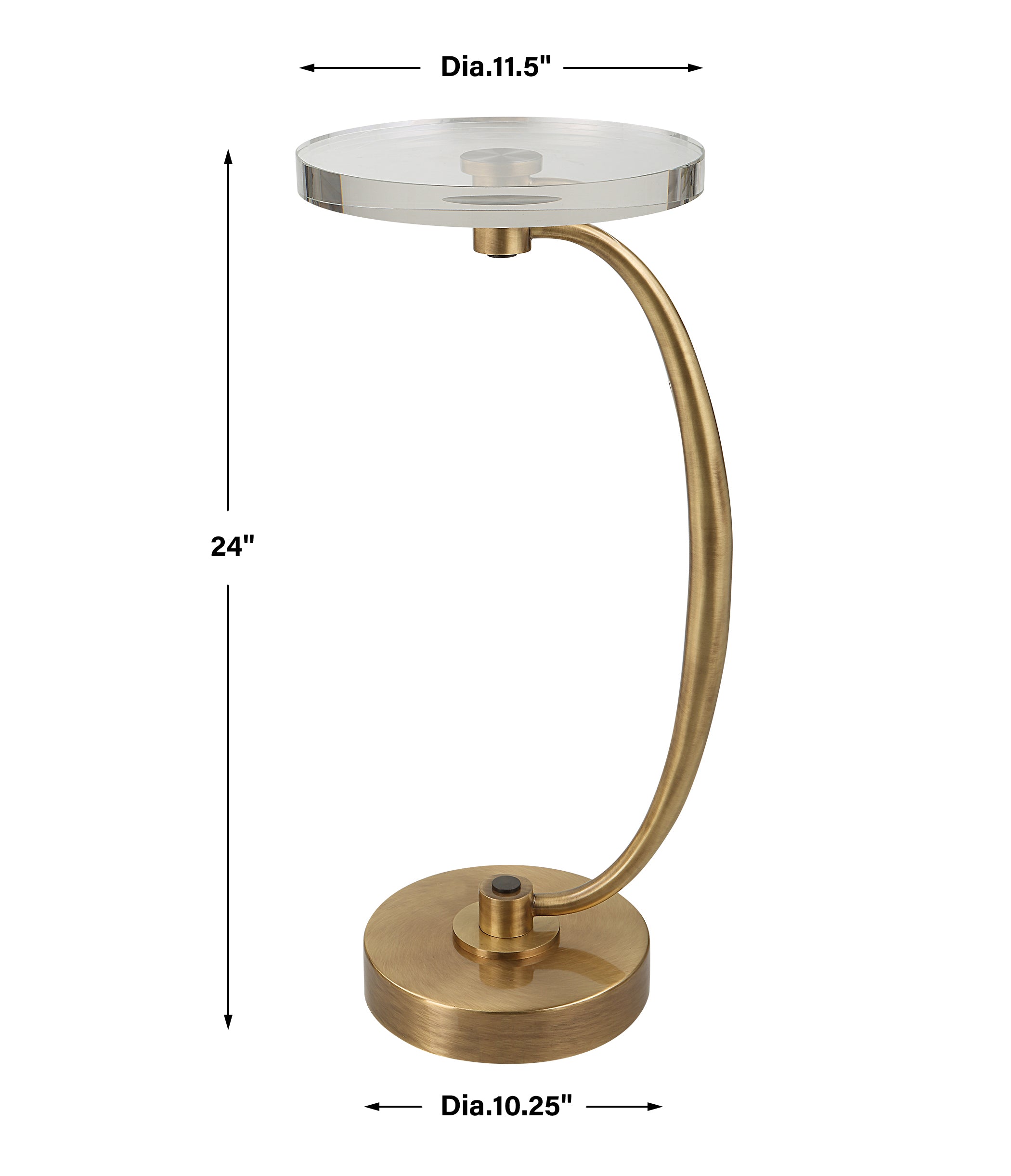 Uttermost Furniture Uttermost Waveney Brass Drink Table