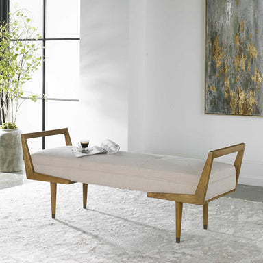 Uttermost Furniture Uttermost Waylon Bench, Ivory