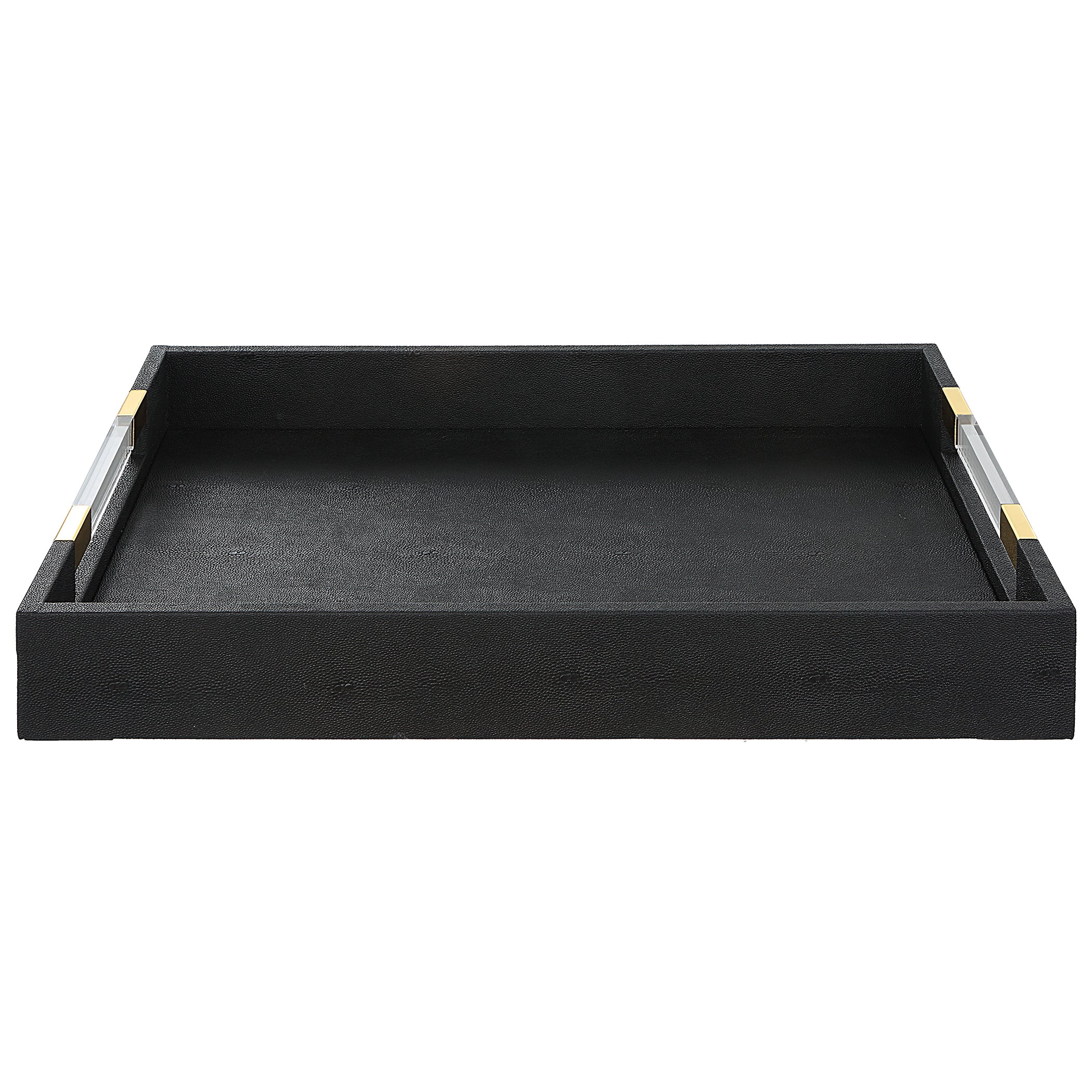 Uttermost Home Decor Uttermost Wessex Black Shagreen Tray