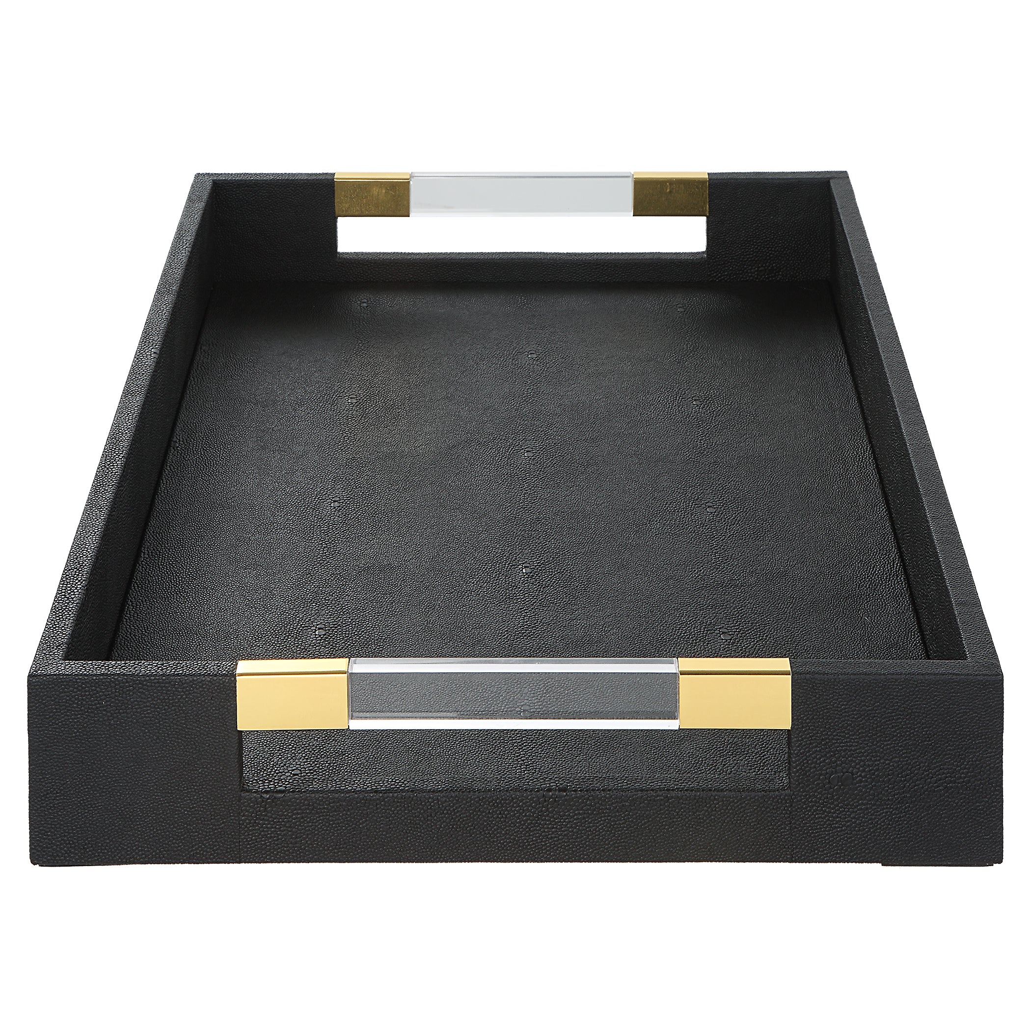 Uttermost Home Decor Uttermost Wessex Black Shagreen Tray