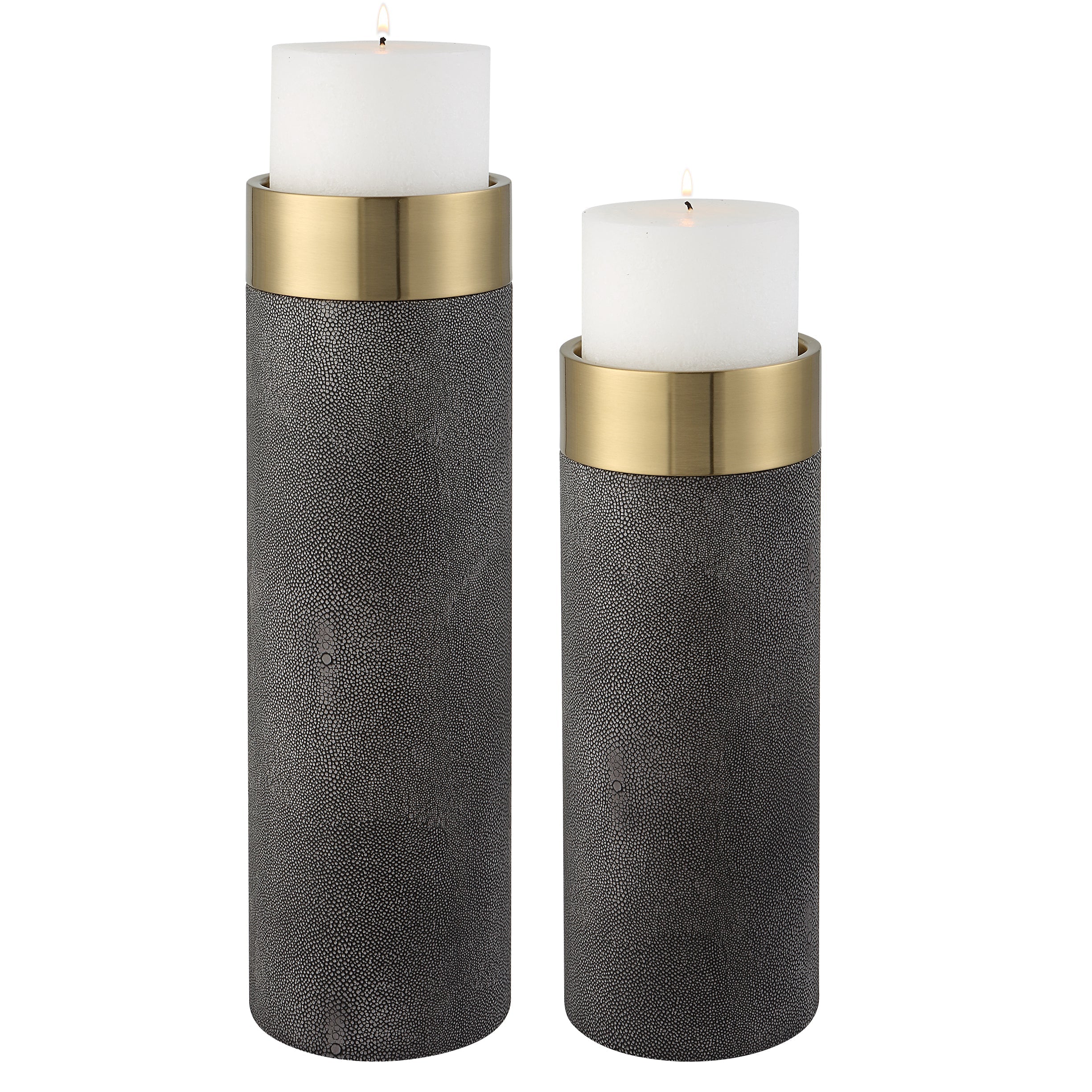 Uttermost Home Decor Uttermost Wessex Gray Candleholders, S/2