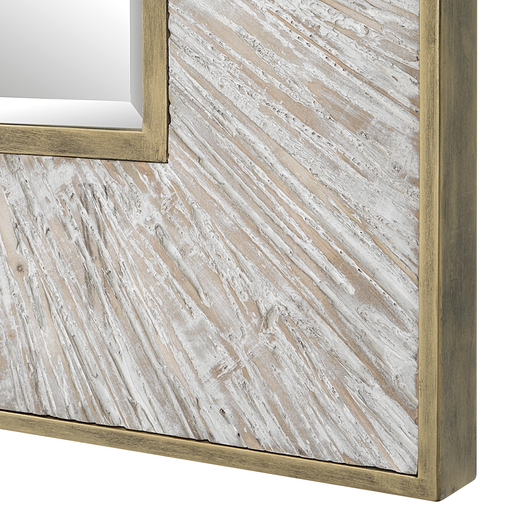 Uttermost Home Decor Motor Freight - Rate to be Quoted Uttermost Wharton Whitewashed Square Mirror