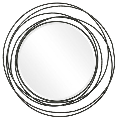 Uttermost Home Decor Motor Freight-Rate to be Quoted Uttermost Whirlwind Black Round Mirror