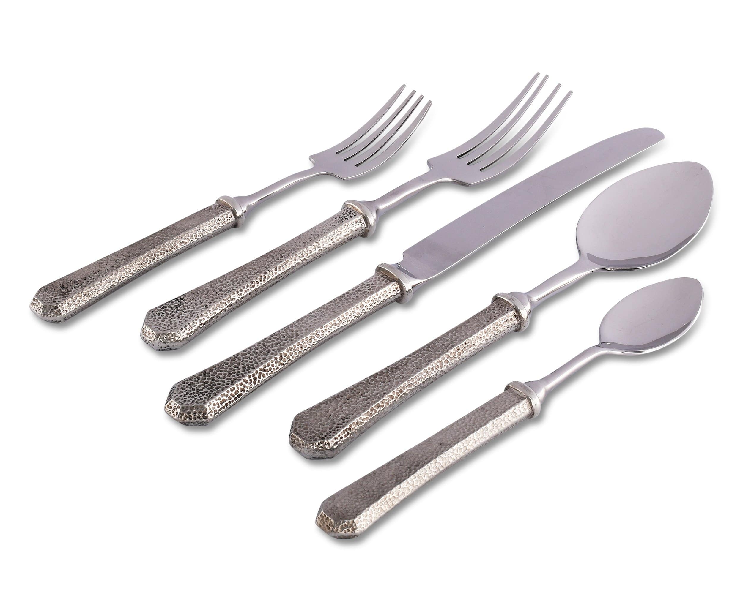 Vagabond House Serveware Vagabond House 5 Piece Setting - Pewter Classic