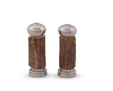 Vagabond House Serveware Vagabond House Antler With Pewter Salt & Pepper Set
