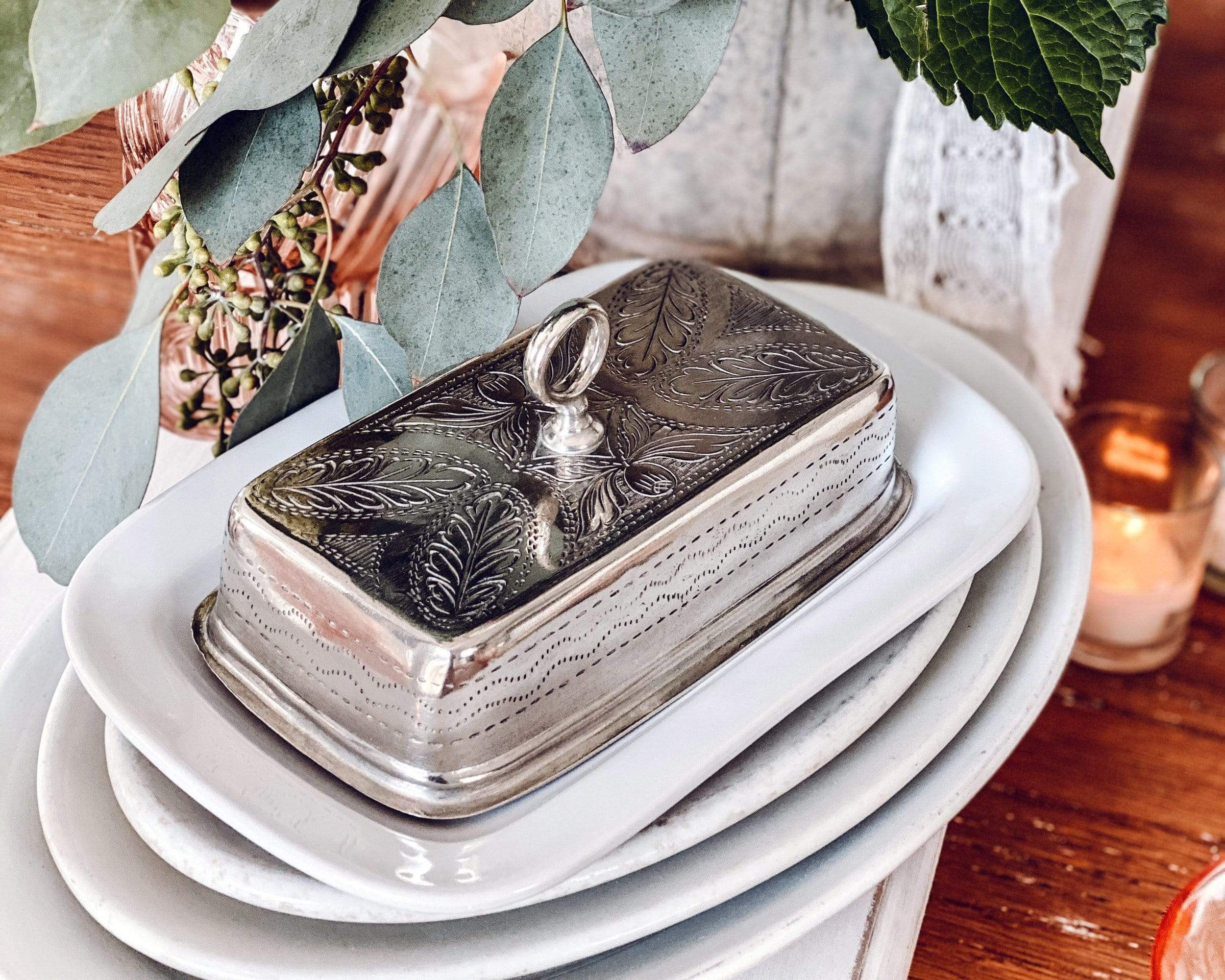 Vagabond House Serveware Vagabond House Butter Dish - Provencal