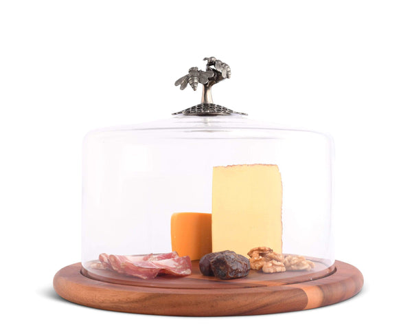 Vagabond House Serveware Vagabond House Cheese Dome Board - Honey Bee