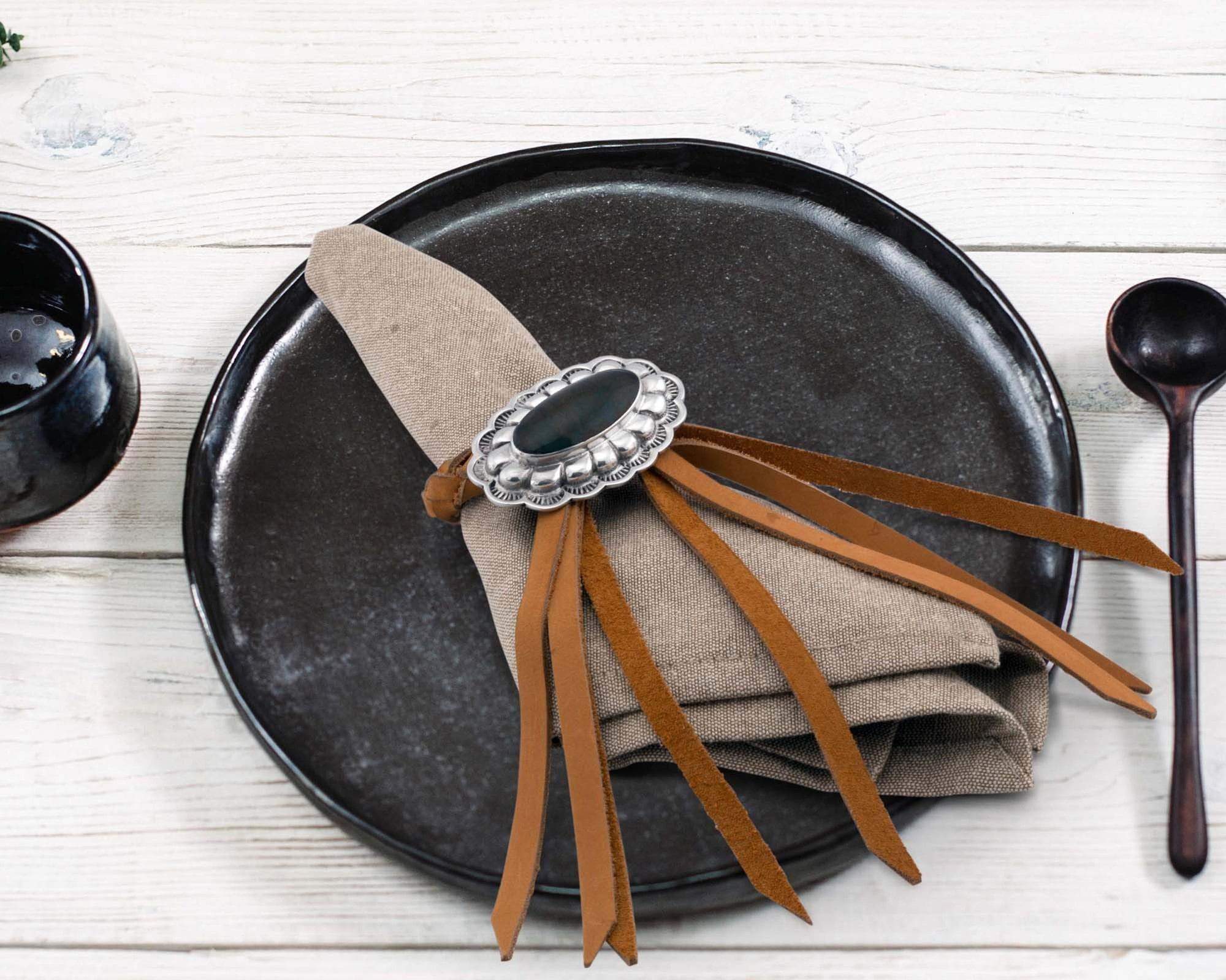 Vagabond House Concho Leather Napkin Ring