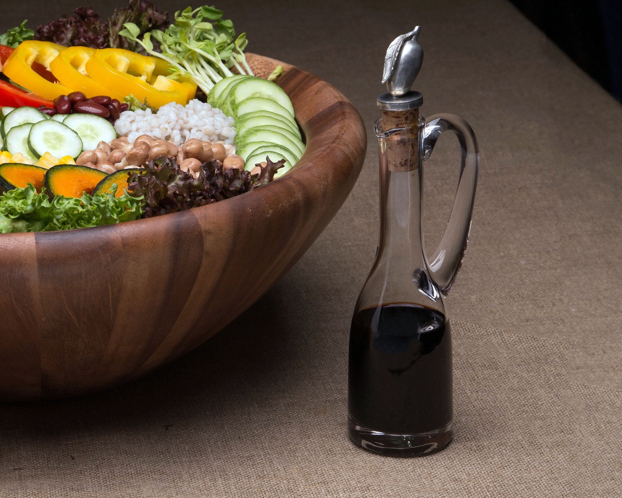 Vagabond House Serveware Vagabond House Cruet Bottle With Pewter Olive Head Cork Stopper