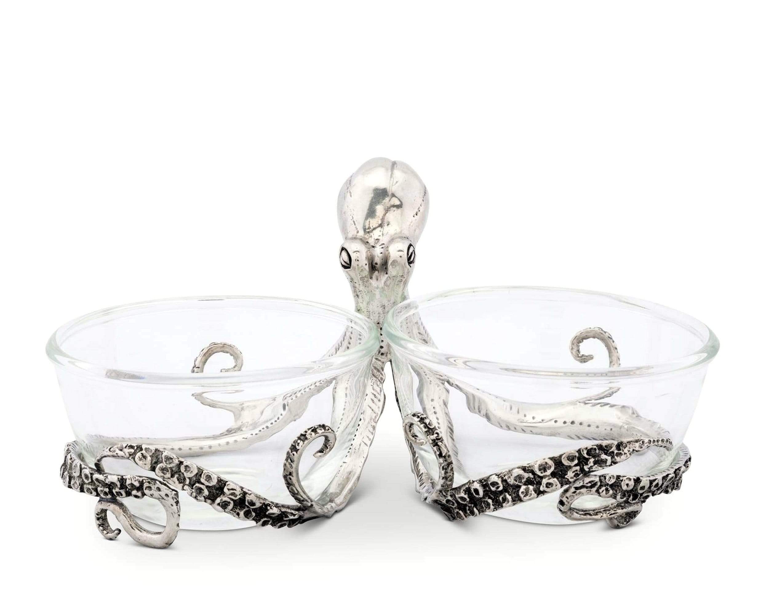 Vagabond House Serveware Vagabond House Double Condiment Bowl - Octopus