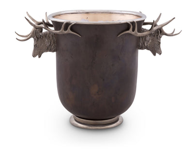 Vagabond House Serveware Vagabond House Elk Head Handle Bronze Ice Bucket