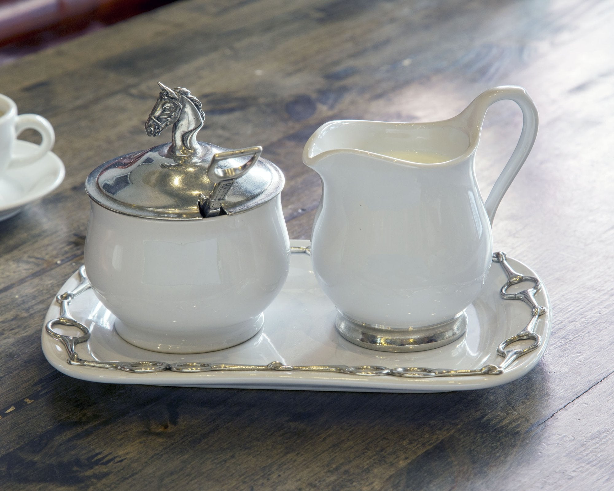 Vagabond House Serveware Vagabond House Equestrian Sugar And Creamer Set